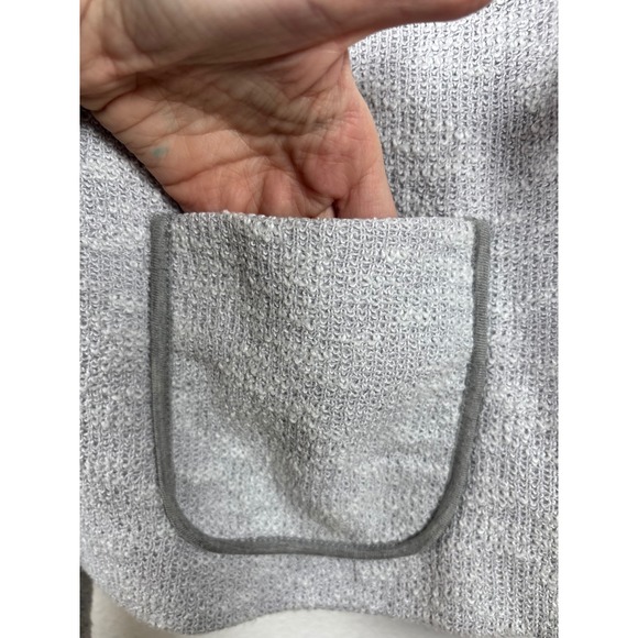 ASOS Womens 12 Textured Knit Cropped Blazer Jacket Cardigan Light Grey - Picture 3 of 9